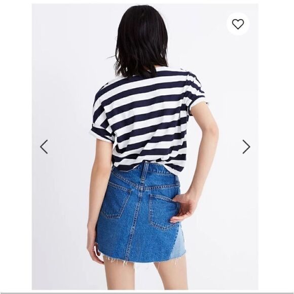 Madewell Rigid Denim A-Line Mini Skirt Pieced Edition - Picture 11 of 12